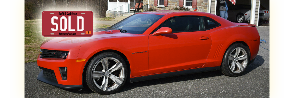 2012 Chevrolet Camaro ZL1 LOW MILEAGE 580 H.P. 6-SPEED