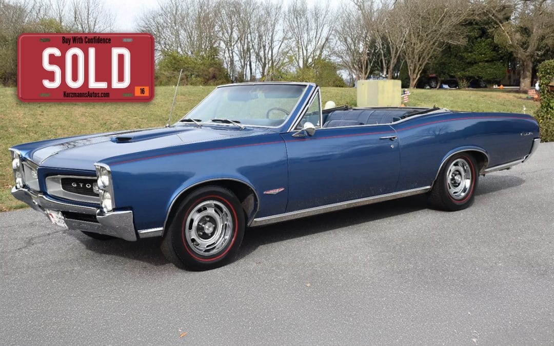 1966 Pontiac GTO Convertible 4 Speed Tri Power 360 HP