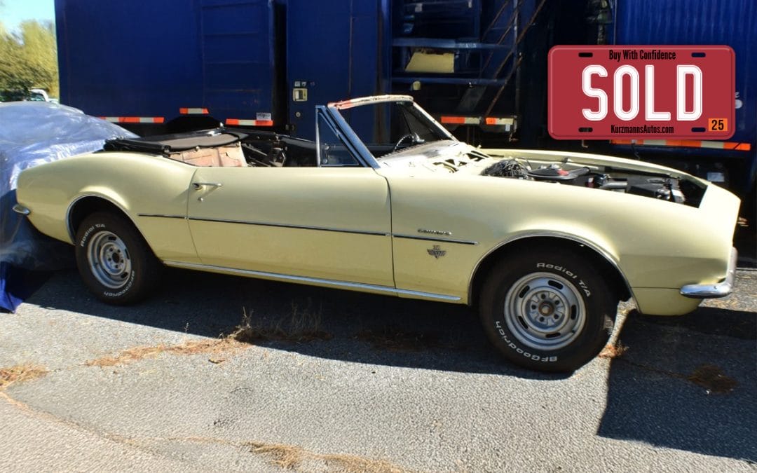 1967 Chevrolet Camaro Convertible 327 V8 Factory A/C Numbers Match