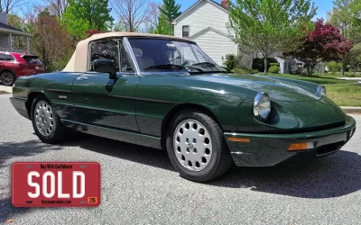 1991 Alfa Romeo Spider VELOCE Low Mileage 2.0 L DOHC
